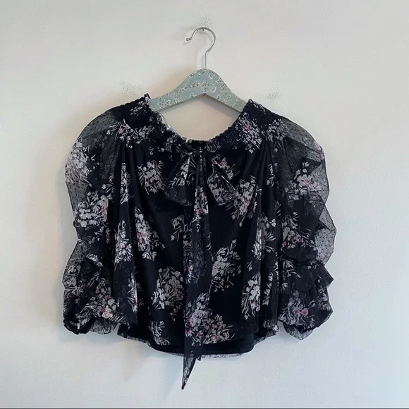 NWT Fashion Nova Worlds Apart Mesh Top Black - Picture 2 of 5